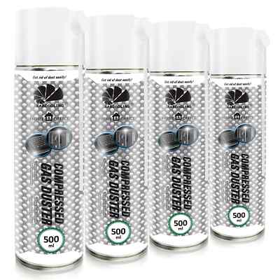 4x AABCOOLING H&O Gas Air Duster 500ml LUFTDRUCKSPRAY REINIGUNGSSET REINIGUNG