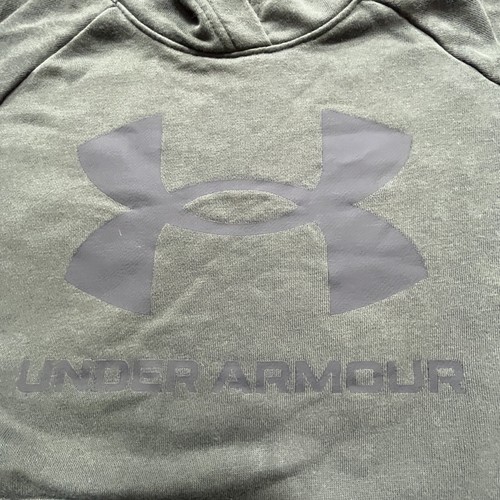 Under Armour Hoodie Youth Size Medium Olive Army Green Sweatshirt Pullover Boys - Picture 6 of 11