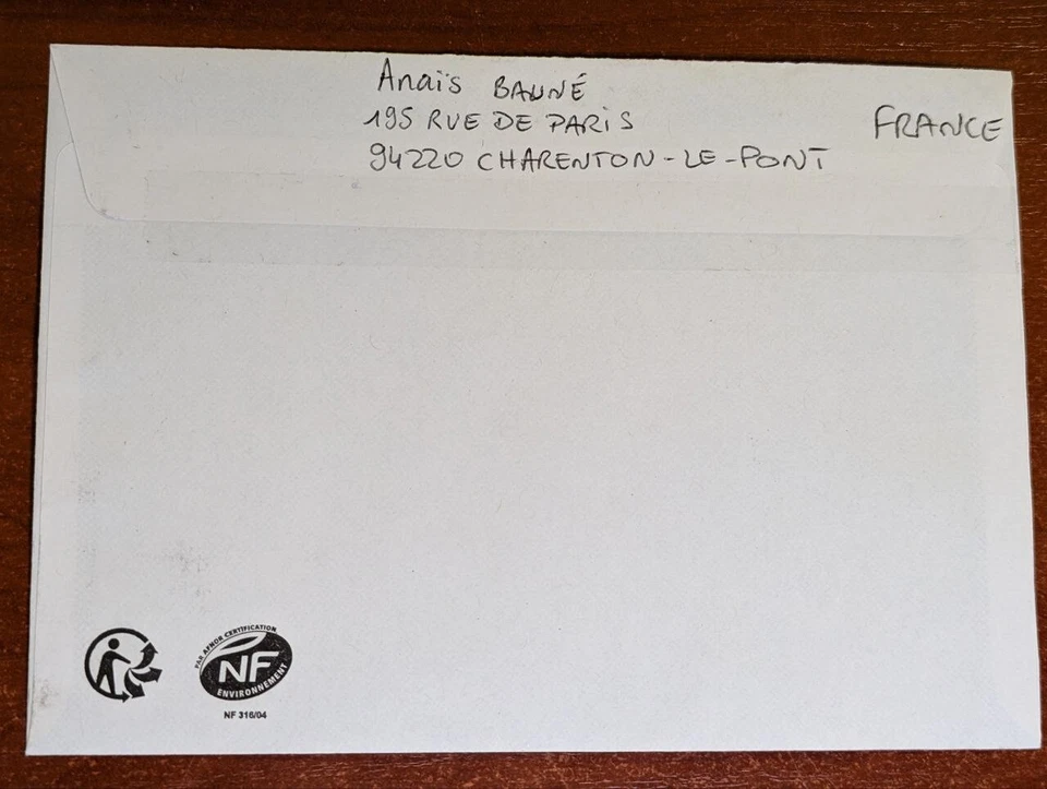 Past mail envelope Naruto Anime Harry Potter France - Image 2 of 2