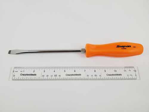 Snap On Tools New SDD8AO 3/8" Flat Tip Screwdriver ORANGE Hard Handle USA