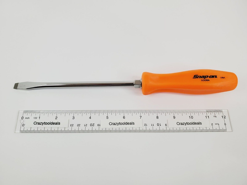 Snap On Tools New SDD8AO 3/8" Flat Tip Screwdriver ORANGE Hard Handle USA - Picture 1 of 12