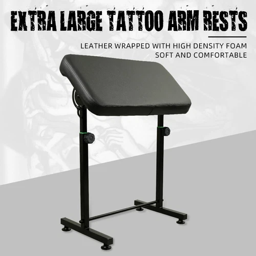 Tattoo Extra Large Armrest Stand Height Adjustable 27.6"x15.7 w/Soft Leather Pad - product listing photo
