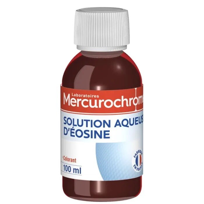 Éosine à 2% pour assécher la peau et soulager les irritations superficielles en 100ml