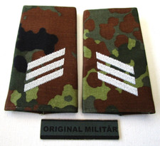 Rangabzeichen Heer Hauptgefreiter  wei&szlig;/flecktarn  Bw Schulter Klappen Schlaufen