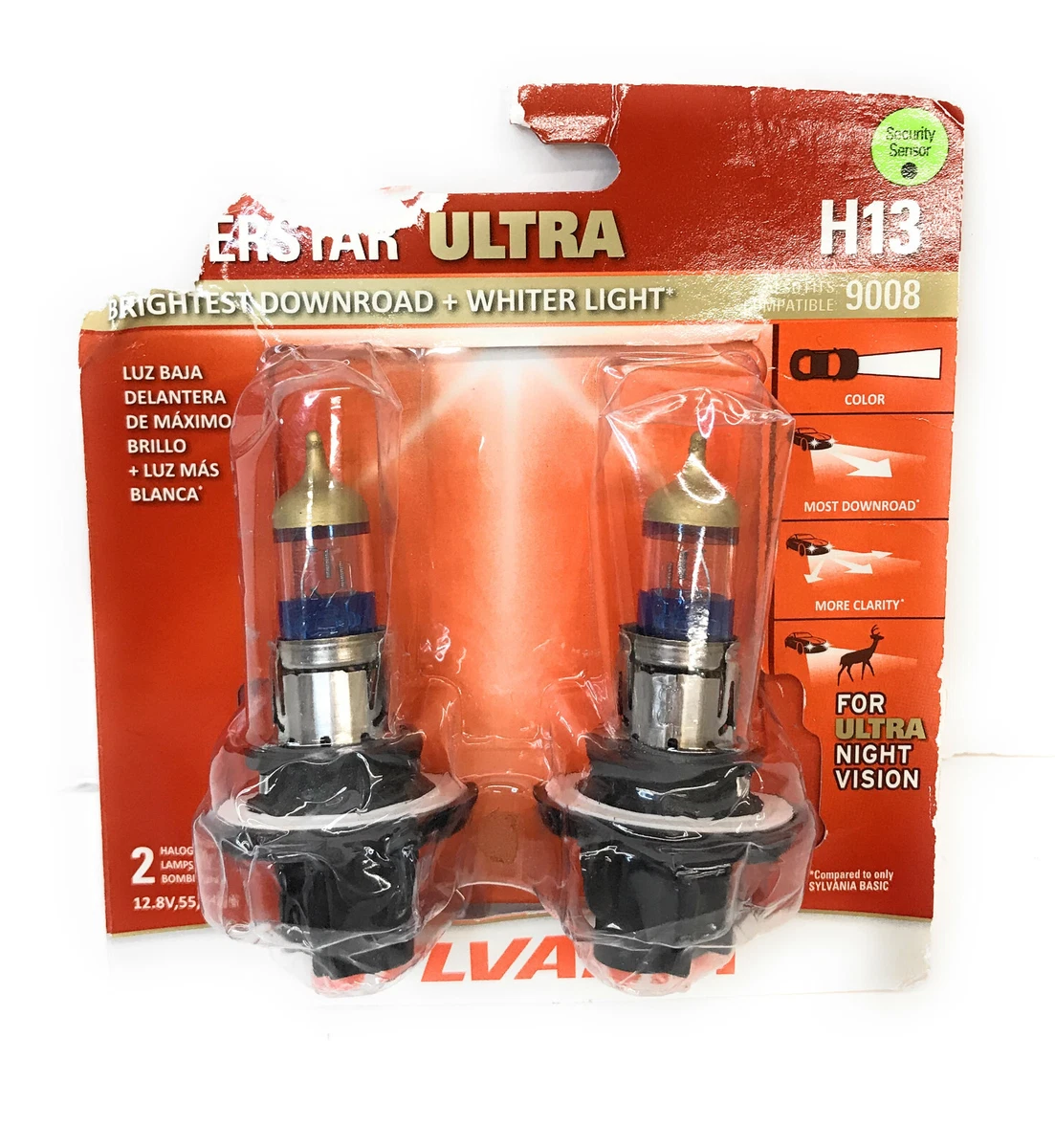SYLVANIA Silverstar Ultra Whitest Downroad Halogen Headlight Bulb
