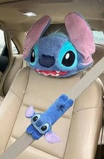 Lilo and Stitch Set Plush Toys Plush Car Neck Pillow Seat Belt Cover Accessories