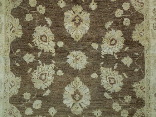 Brown 6x8 Rug New Vintage Look Peshawar Oushak Handmade Rug Clearance Sale - Picture 4 of 6