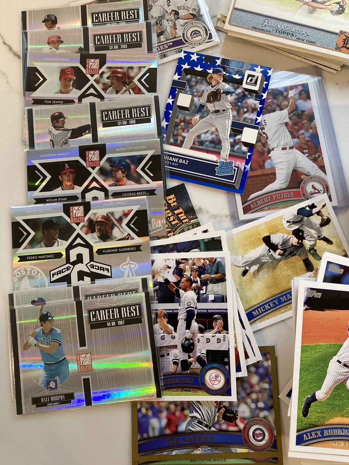 Huge Baseball Card Collection 2000 + DLots of ColorRookiesStarsHOF
