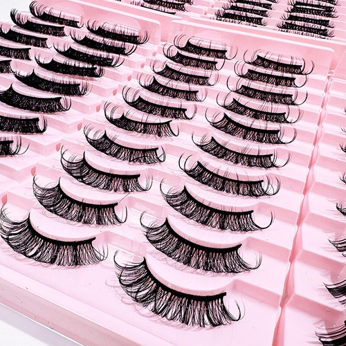 10Pairs Russian Style Strip Lashes D Curl Mink False Eyelashes Full Curled ✔ - Picture 12 of 34