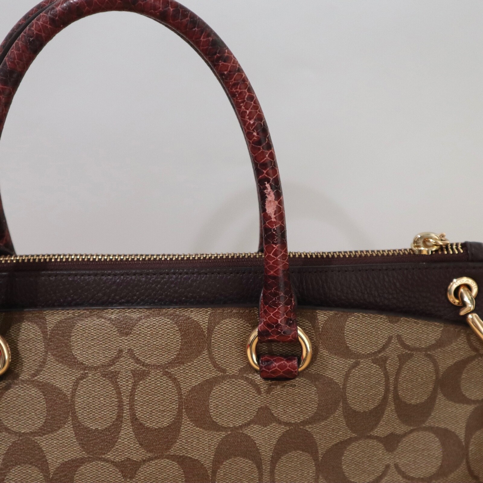 Authentic Lilly Carryall Coach Bag Canvas Medium Size… Gem