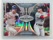 Carl Yastrzemski + Andrew Benintendi 2019 Topps Chrome - Greatness Returns