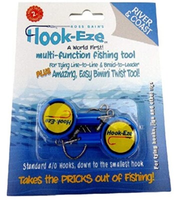 HOOK-EZE New, Un-opened 2pk Choice of Colors. Hookeze Safety Tying Device 