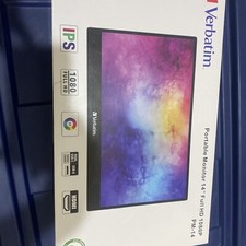Verbatim 49590 Portable Monitor 14 Full HD 1080P Black Display NO POWER CORD 