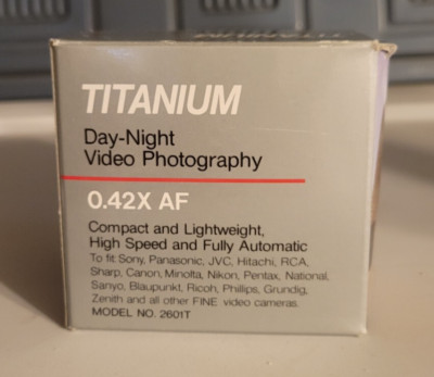 TITANIUM DAY NIGHT VIDEO PHOTOGRAPHY 0.42X AF DELUXE LENS MODEL NO 2601T