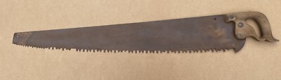 RARE ANTIQUE 1877-78 Disston & Sons 48'' 1-Man Breasted CROSSCUT Logging SAW