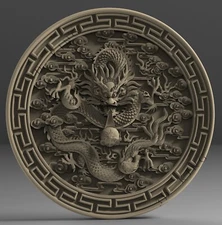 3D STL Model ASIAN DRAGON 16 for CNC Router 3D Printer Carving Aspire Artcam
