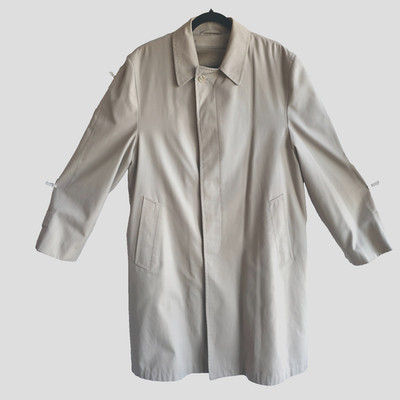 Gleneagles Trench Coat Mens 40R Khaki Beige Removable Liner Rain Overcoat