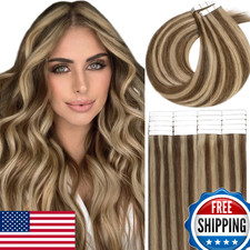 Lacer 20" Remy Tape-in Hair Extensions Human Hair Chocolate Brown
