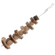 4 Pack Brown Wooden Hamster Comfort Toys Reusable Dental Chewing Supplies