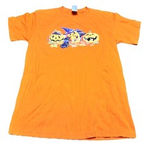 Vintage Halloween T-Shirt Pumpkin Cat Jack-o'-lantern M N7