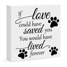 Dog Memorial Gifts for Loss of Dog Pet Memorial Wooden Box Sign Desk Decor Si...