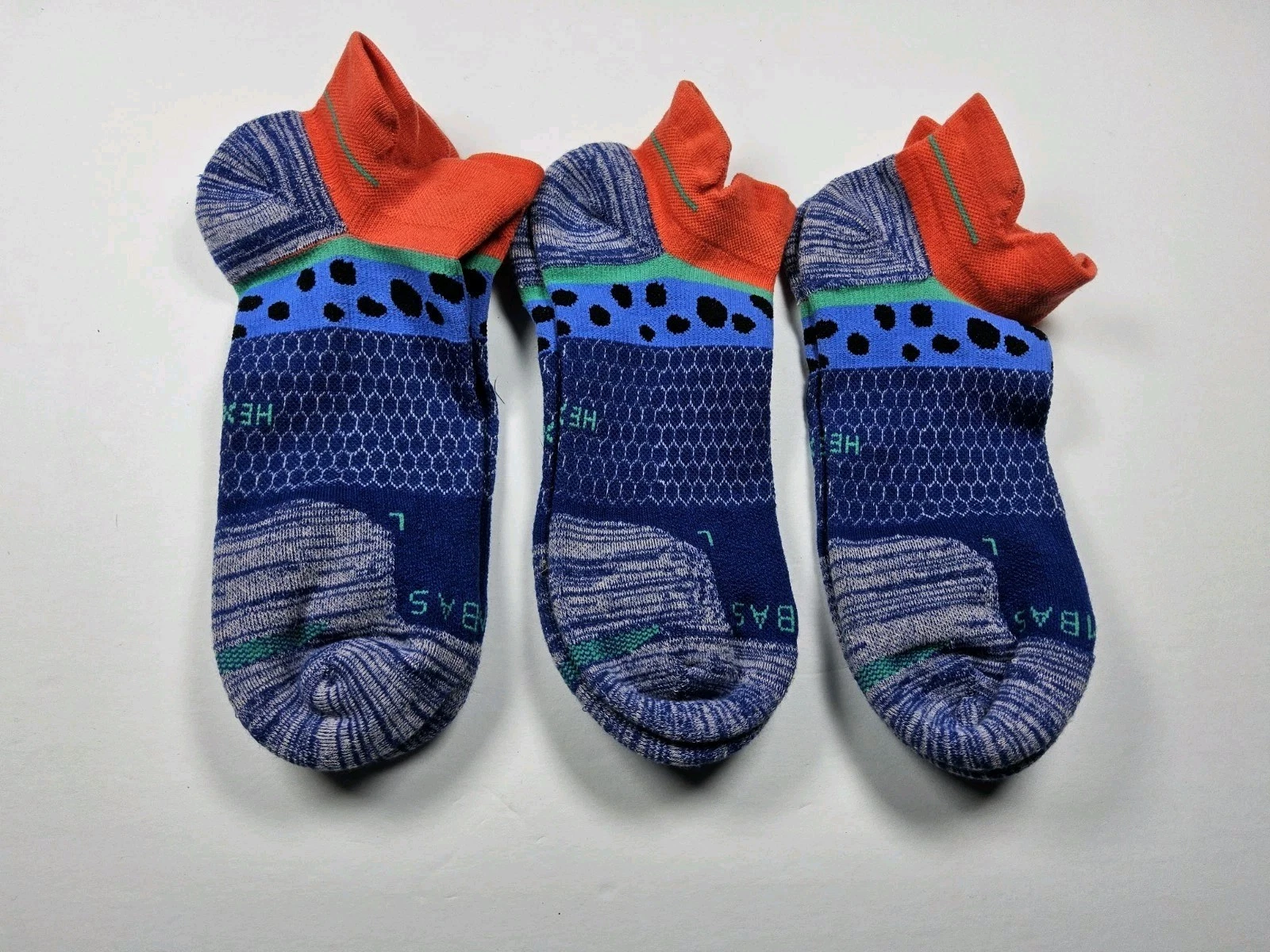 Bombas Hex-Tec Athletic Ankle Socks Lot Of 3 Pairs Size XL