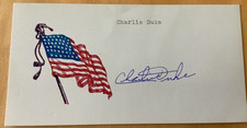 CHARLIE DUKE NASA Astronaut APOLLO 16 Autographed Signed Card Free Shipping