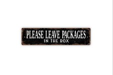 Rustic Farmhouse Delivery Box Sign - Custom Metal/Vinyl