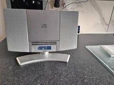 Denver MC-5220 Silver Small CD Player with Radio Tested and Working