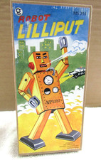 VTG 2009 TIN METAL "ROBOT LILLIPUT" MS393 COLLECTORS WIND UP TOY 8" W/KEY