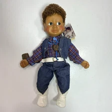 19” Naber Kids Wooden Resin Doll 1991 Sweet Little Boy w/certificate