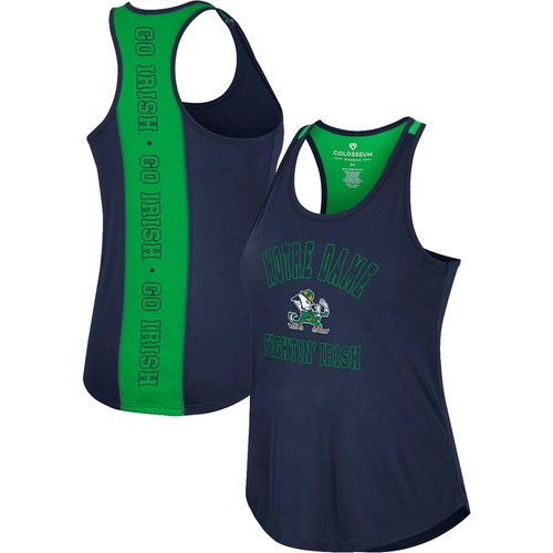 Damen Colosseum Navy Notre Dame Fighting Irish 10 Tage Racerback U-Ausschnitt