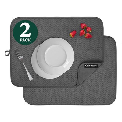 Cuisinart Dish Drying Mats for Kitchen Counter - (2) 18'' x 24'' Ultra Absorben...