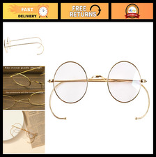 Retro Small Round Wire Rim Eyeglasses Frame - Saddle Bridge Flexible Temples V