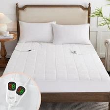 Homemate Heated Mattress Pad California King Size, 5 Heated Setting Coral Fle...