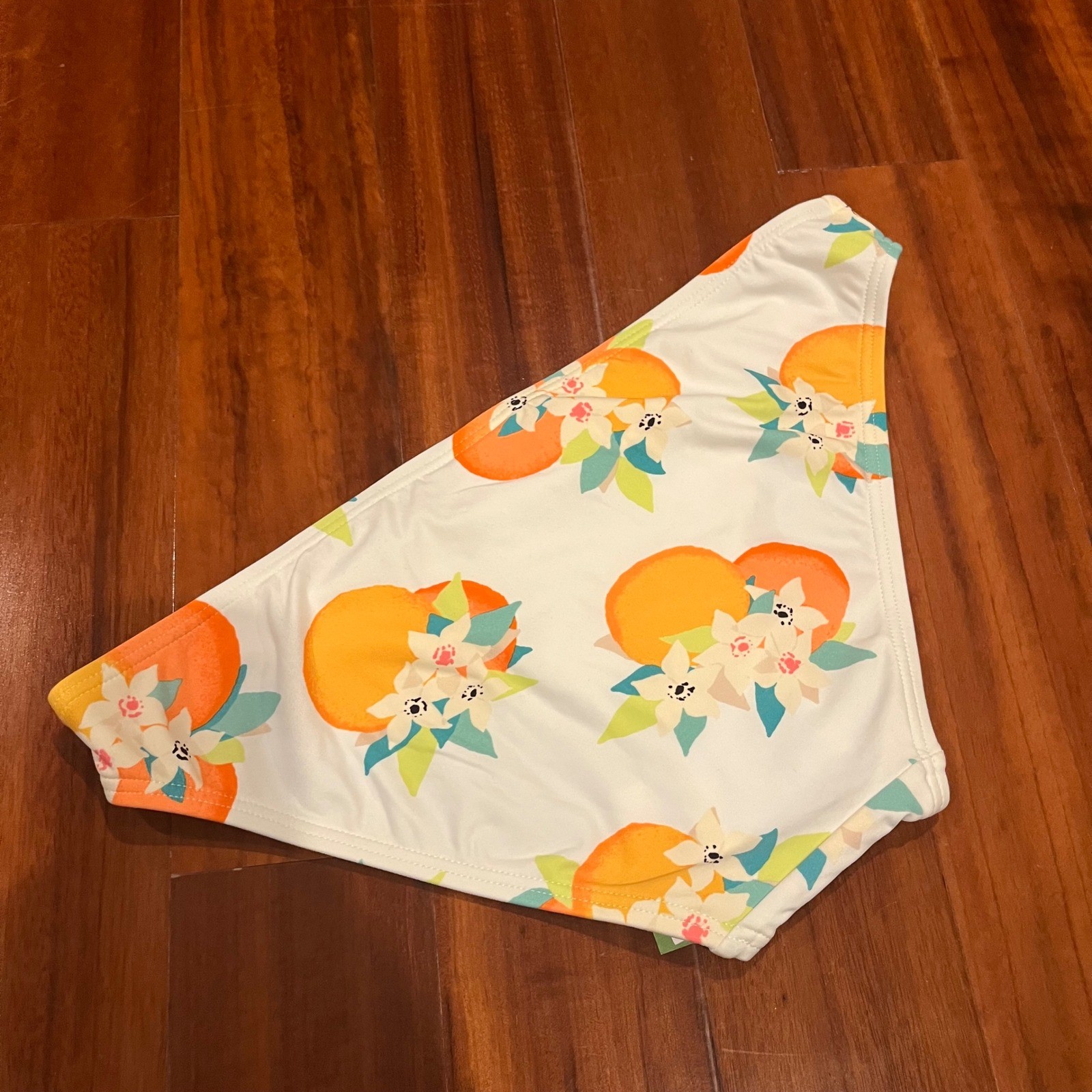 Kate Spade Bikini Bottom Swim White Orange Blossom Fruit New NWT Size Small thumbnail 3