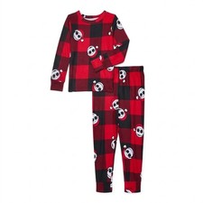 Nightmare Before Christmas Santa Jack Kids Checkered Soft Holiday Pajama Set