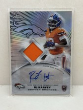 2025 Topps Chrome RJ Harvey Rookie Patch Auto Silver SSP Broncos