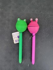 Puppet on a Pen Ballpoint Pens Lot Of 2 Green Pink Black Ink Novelty
