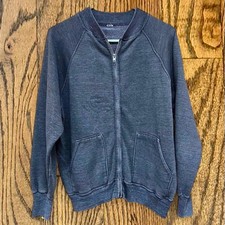 True Vintage 60  s Springfoot Faded Split Pocket Full Zip Sweatshirt