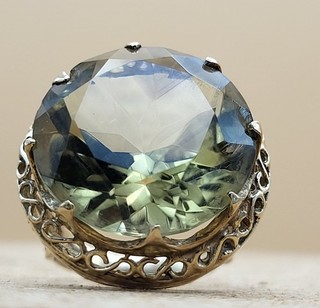 9.90g Stunning Vintage 9ct Yellow Gold Citrine Cocktail Ring Size M