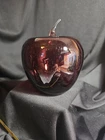 Vintage Blenko Hand-blown Art Glass Amethyst Apple Paperweight, W. Virginia