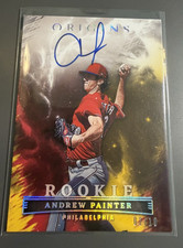2023 Origins Rookie Andrew Painter Phillies ON CARD GOLD Auto 2/10. rookie card picture