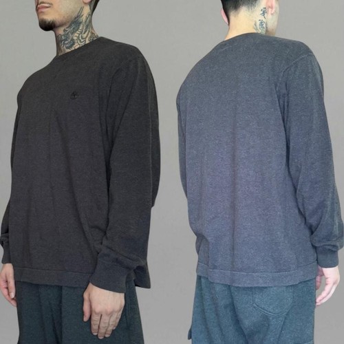 Timberland Long Sleeve Crewneck Sweater Men's Large Dark Grey