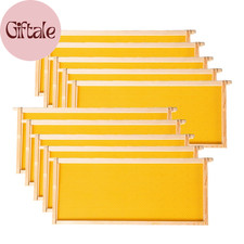Deep Brood Beehive Frames with Wax Foundation,10 Pack Honey Bee Frames with 100 