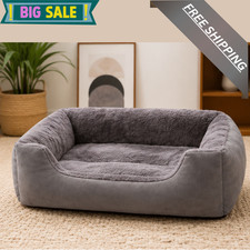 Pet Dog Cat Bed Calming Sleeping Kennel Puppy Super Soft Mat Pad Warm Nest