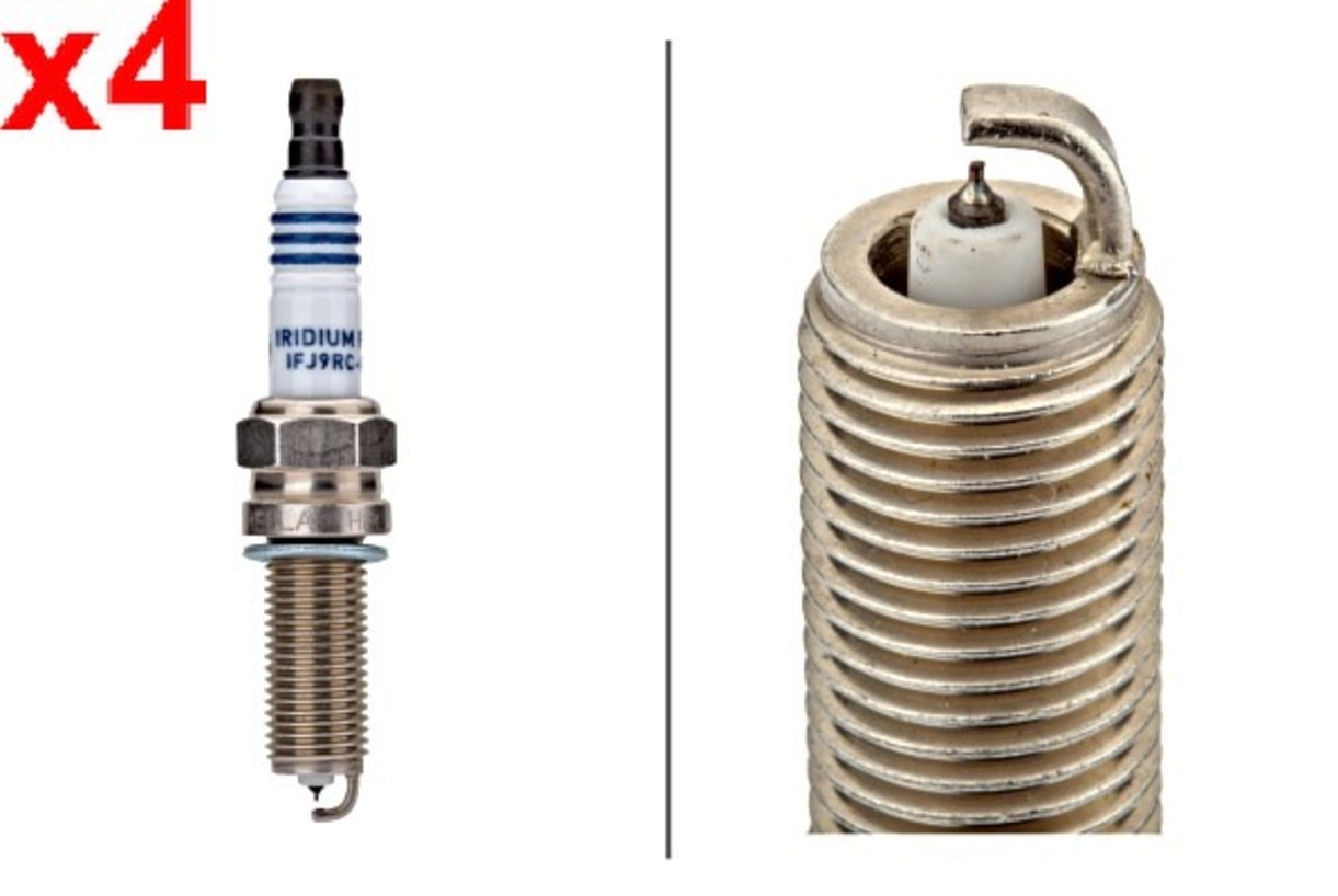 HELLA 4x Spark Plug For HYUNDAI I10 MERCEDES Sprinter Viano 04-16 0041595803