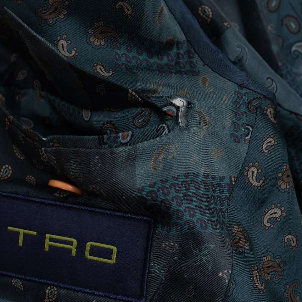 Chaqueta deportiva Etro New Jersey talla EU56 para hombre gris oscuro mancha mezcla de lana tejida Foto 4 de 4