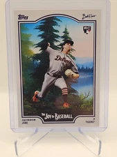 2025 Topps Bob Ross: The Joy of Baseball Jackson Jobe RC Rookie #99 Tigers