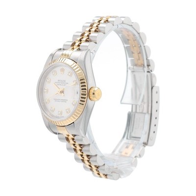 Rolex Ladies Datejust 79173 Two-Tone 18KY & Steel Silver Diamond